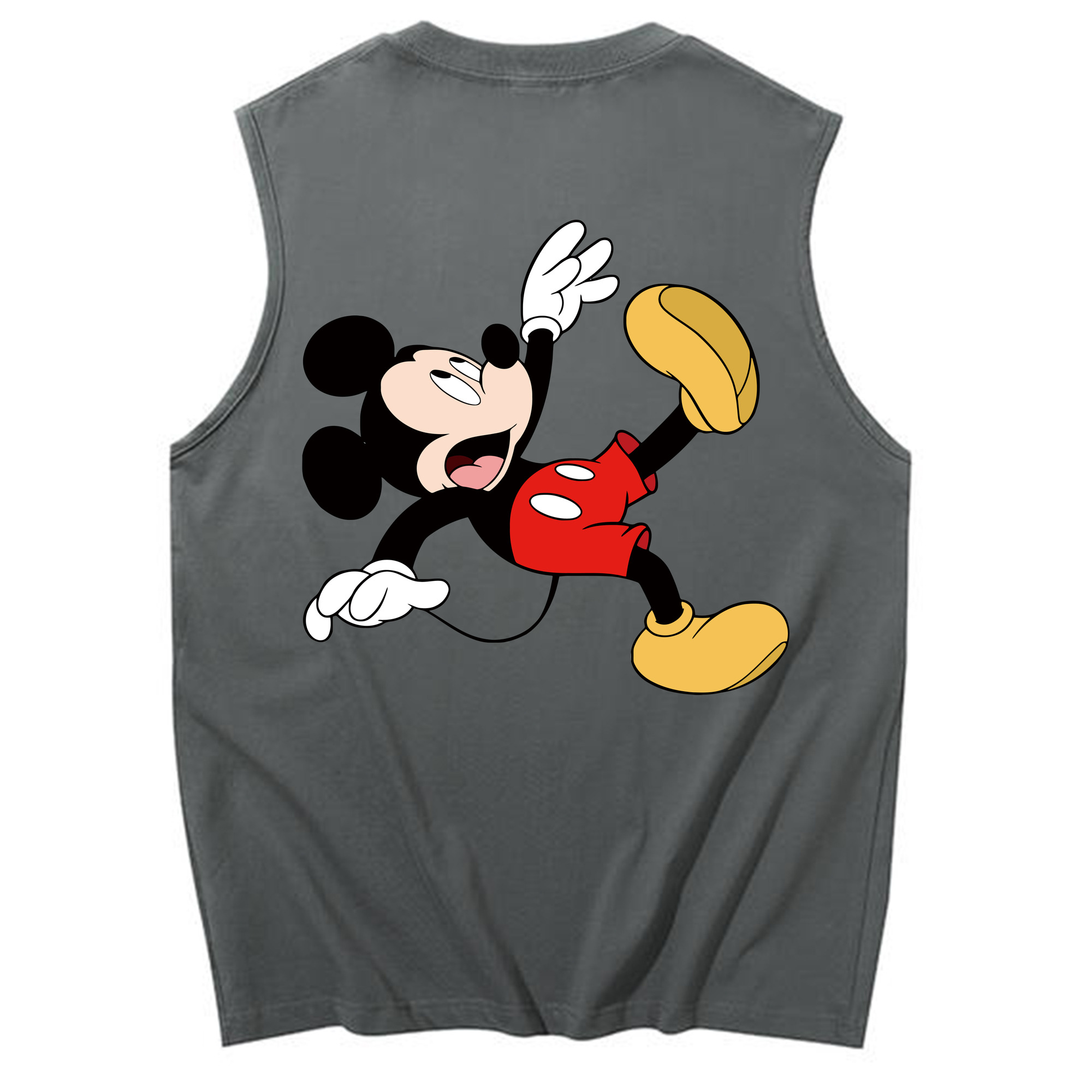 ミッキーマウス Mickey Mouse コットン100％タンクトップ（背面プリント）